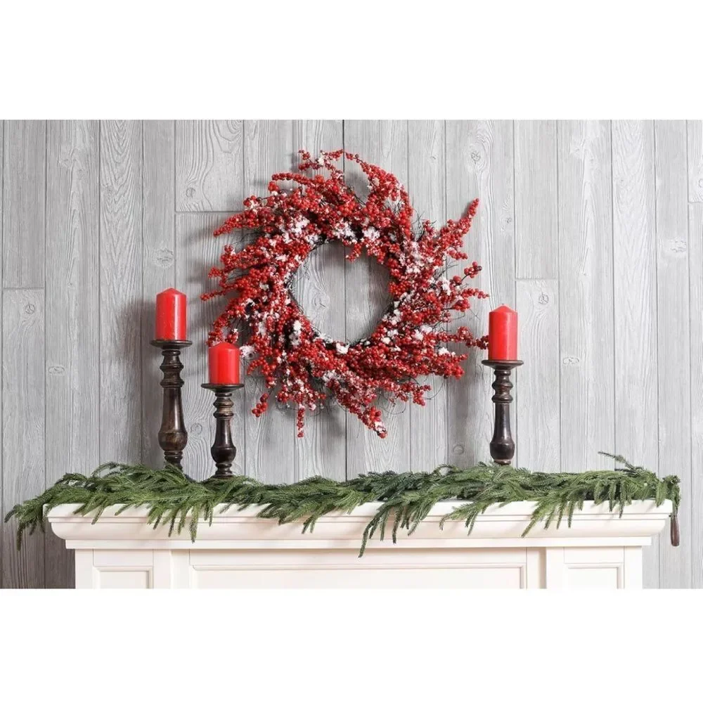 NWOT Real Touch Norfolk Pine Christmas Garland Artificial Green Holiday - Picture 6 of 9